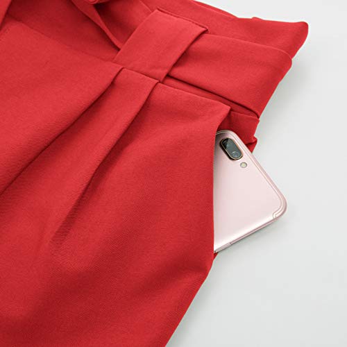 Cropped Paper Bag Waist Pants