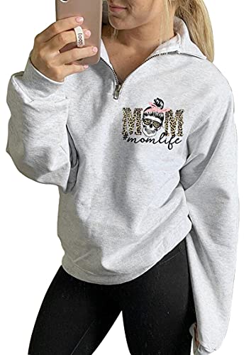 Women's Mama Life 1/4 Zipper Sweatshirt