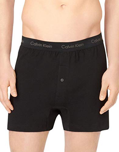 Men's Cotton Classics Knit Boxers (Multipack, Black, Large)
