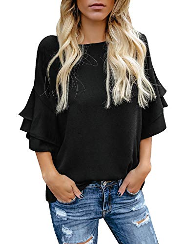 Tiered Bell Sleeve Loose Top