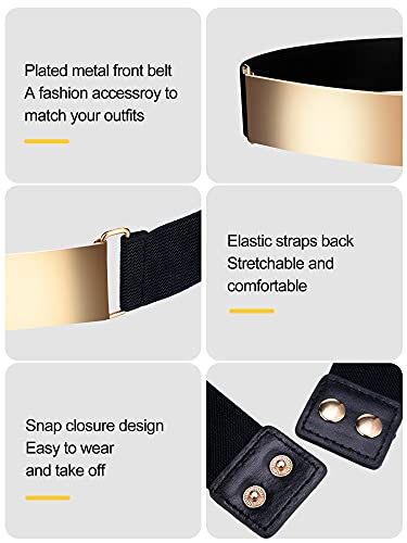 Mirror Stretch Waist Dress Belt for Women