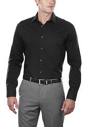 Calvin Klein Men's Non Iron Herringbone Dress Shirt