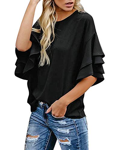 Tiered Bell Sleeve Loose Top