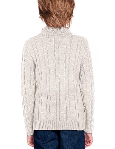 Boyoo Boy's Cable Knitted Half Sweater