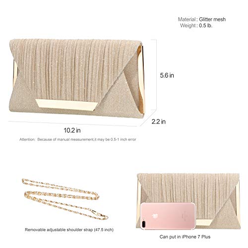 Glitter Envelope Clutch Purse