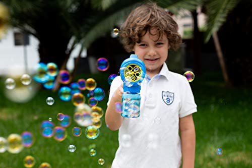 Bubble Gun Set with Refill Solution for Kids' Outdoor Fun