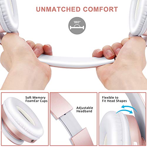 Zihnic Bluetooth Over-Ear Headphones with Micro SD/TF and FM