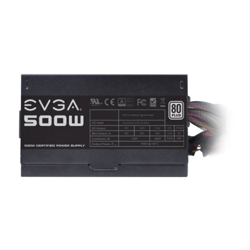 EVGA 500 W1, 80+ WHITE 500W Power Supply( 100-W1-0500-KR)