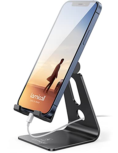 Lamicall Adjustable Cell Phone Stand for 4-8'' Phones