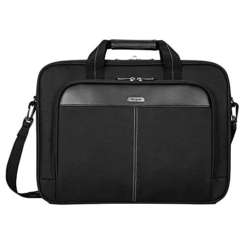 Targus Classic Slim Briefcase with Crossbody Shoulder Bag Design for the Business Professional Travel Commuter and Laptop Protection fits up to 15-16