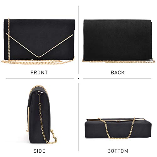 Dasein Velvet Evening Clutch Handbag