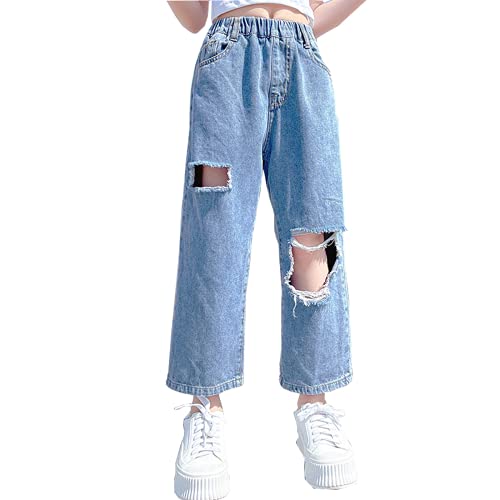Ripped Denim Pants for Girls