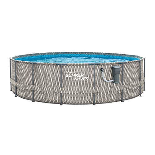 Summer Waves Active Metal Frame Round Pool Set with Filter Pump and Skimmer