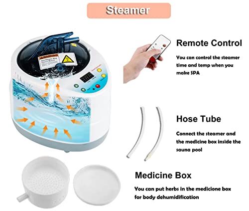 Portable Foldable Steam Sauna with Steamer Pot for Home Spa - Fast Relaxation and Detoxification