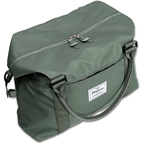 Womens travel bags, weekender carry on for women, sports Gym Bag, workout duffel bag, overnight shoulder Bag fit 15.6 inch Laptop (Large, Olive Green)