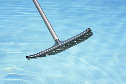 Poolmaster 18-Inch Aluminum-Back Algae Brush with Stainless Steel Bristles