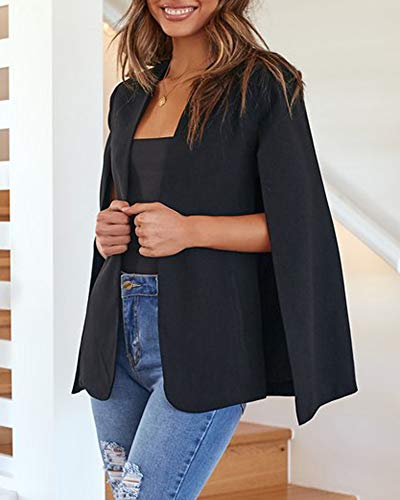 GAMISOTE Women's Split Sleeve Cape Blazer Jacket