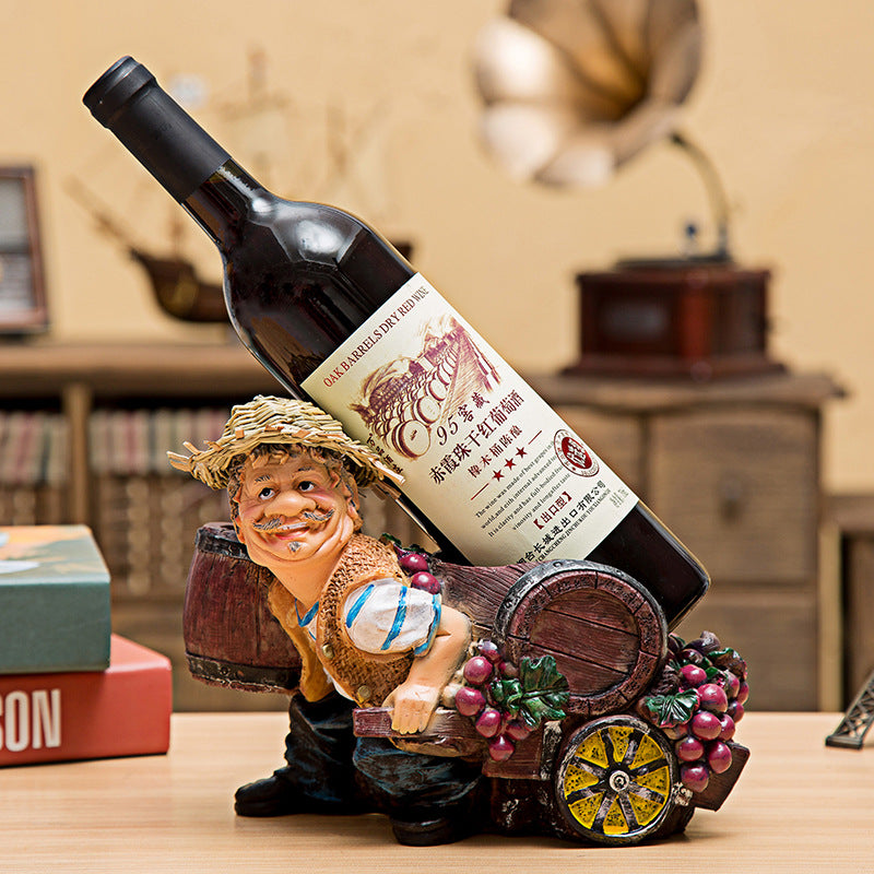 Chef Wine Rack Decoration