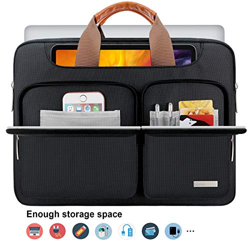 Lacdo 360° Protective Laptop Shoulder Bag Sleeve Case for 13 Inch New MacBook Air | MacBook Pro Touch Bar 2016-2021 | Surface Book 3 2 | MacBook Pro Retina 2012-2015 | 13