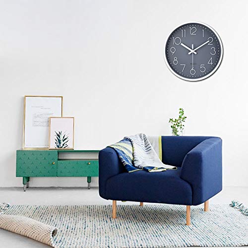 Non-Ticking Wall Clock Silent Battery Operated
