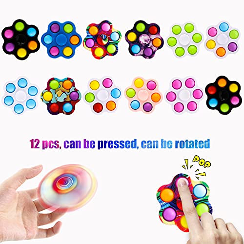 Pop Fidget Spinners for Stress Relief and Anxiety-12 pack