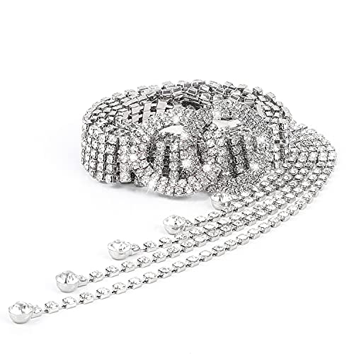 Shiny Rhinestone Double O-Ring Belt for Women by WHIPPY