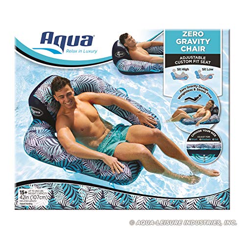 AQUA Inflatable Zero Gravity Pool Chair Lounge
