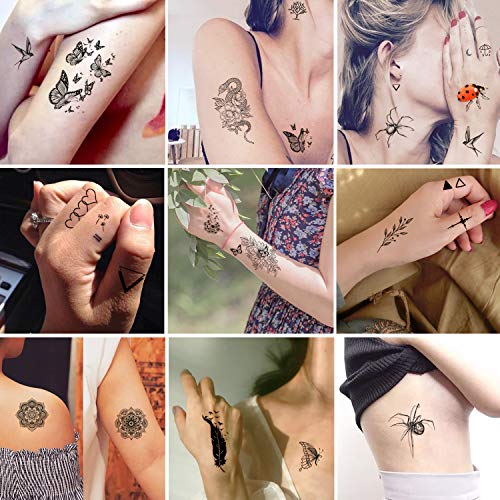 Yazhiji 49 Sheets Sexy Flowers Temporary Tattoos