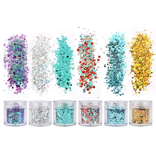 18 Boxes Holographic Cosmetic Festival Chunky Glitters