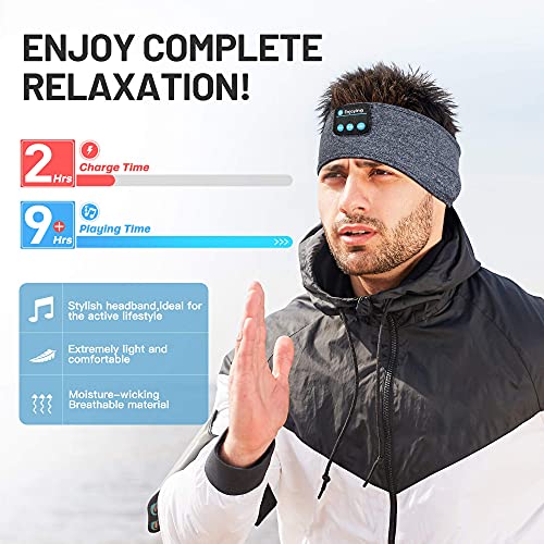 Perytong Bluetooth Sports Headband with Sleep Wireless Headphones