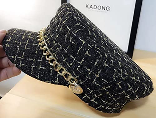 Women's Tweed Plaid Newsboy Cap