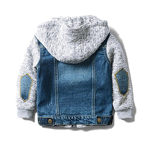 LJYH Boys' Denim Trucker Jacket, Fall Hoodie.