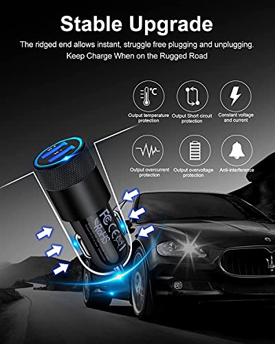 3.4a Fast Charge Dual Port USB Cargador Carro Lighter Adapter for iPhone
