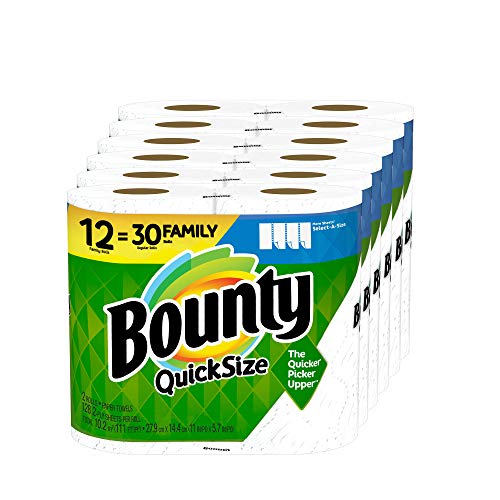 Bounty Quick-Size Paper Towels - 12 Family Rolls