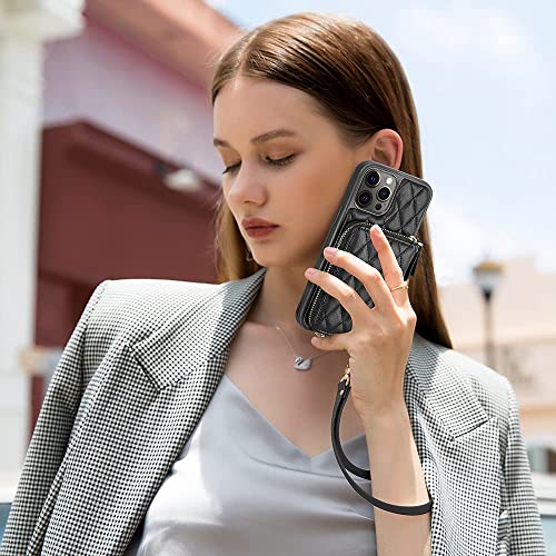 iPhone 12 Pro Max Wallet Case with Crossbody Strap