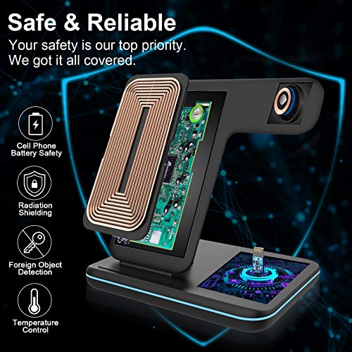 3-in-1 Wireless Fast Charging Station for iPhone, AirPods, and Apple Watch - 15W Qi-Certified