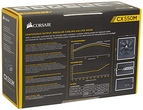Corsair CX Series 550 Watt 80 Plus Bronze Certified Modular Power Supply