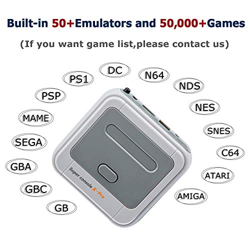 Super Console X PRO: 50,000+ Games, Dual Systems, 2 Controllers
