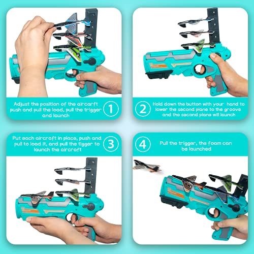 Bubble Catapult Plane Toy - Outdoor One-Click Ejection Game for Kids