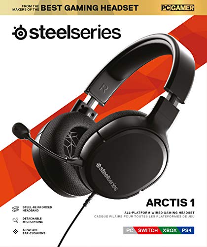Lightweight SteelSeries Arctis 1 Wired Gaming Headset with Detachable Microphone