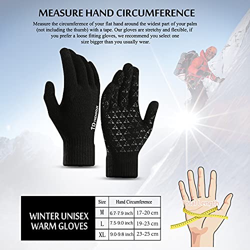 TRENDOUX Winter Gloves - Anti-Slip Touchscreen Glove