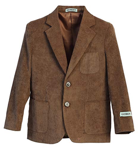 Gioberti Corduroy Blazer Jacket, Camel, Size 16