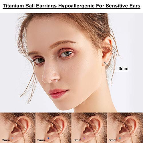Titanium Ball Stud Earrings - High Polished