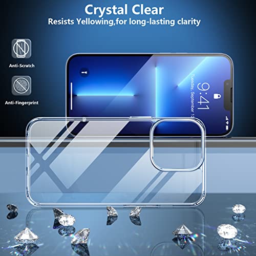 SPIDERCASE Crystal Clear Case for iPhone 13 Pro Max - Military Grade Protection