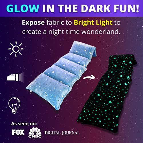 COLUX Glow in The Dark 3 in 1 Kids Pillow Bed Floor Lounger Cover