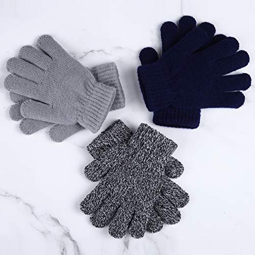 Cooraby Kids Winter Gloves, 3 Pairs