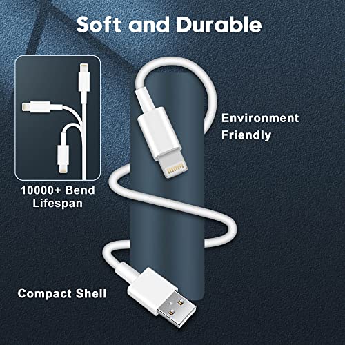 TIKALONG Car Charger with 2-Port USB and 2 Charging Cables for iPhone/iPad