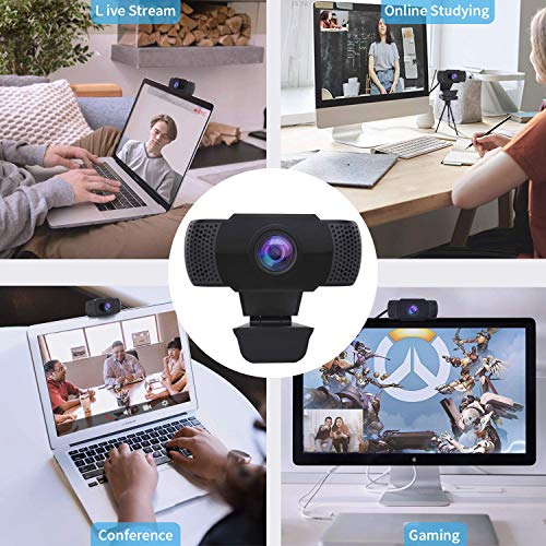 1080P Webcam with Microphone, Wansview USB 2.0 Computer Web Camera