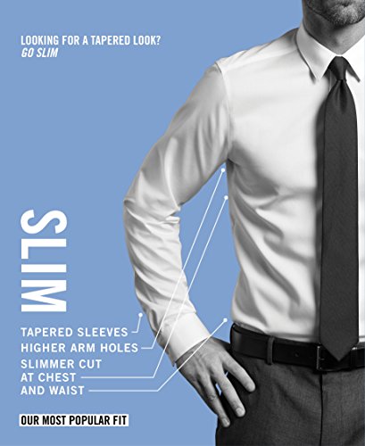 Calvin Klein Men's Non Iron Herringbone Dress Shirt