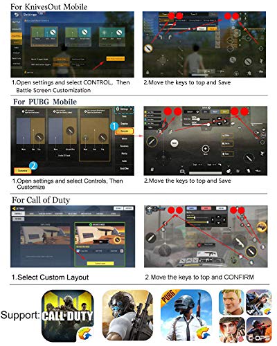 4 Trigger Mobile Game Controller with Cooling Fan 4.7-6.5